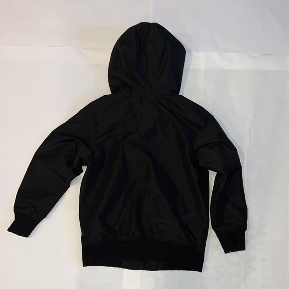 Place Kids Lightweight Black Hoodie Athletic Jacket Polyester Lined Zipper Small - Picture 4 of 5